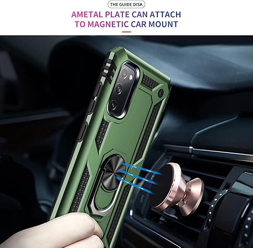 Miniatura 5 de Funda para Samsung Galaxy S20 FE, Samsung S20 FE con protector de pantalla HD, grado militar de 16 pies probada en caídas anillo a prueba de golpes
