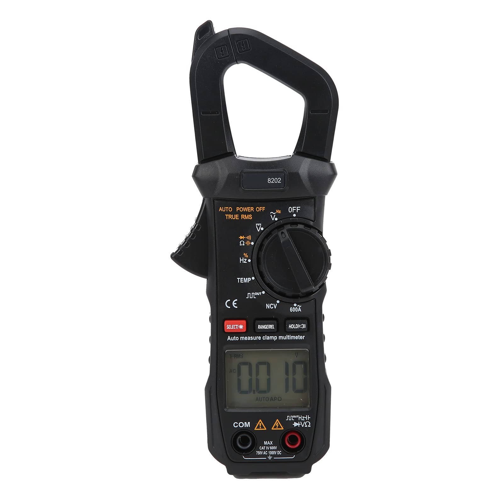 ET8202 Clamp Meter Multimeter, Digital Clamp Meter AC750V DC1000V Capacitance True RMS LCD Automatic Multimeter