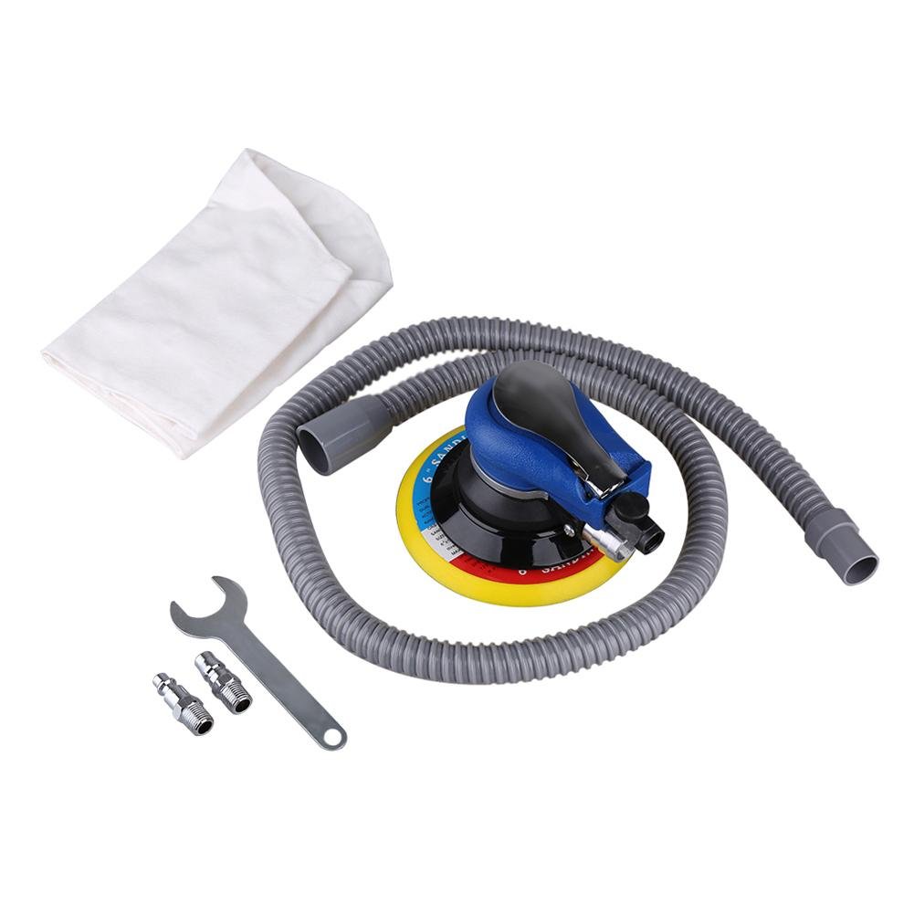 Lijadora Orbital, 6 pulgadas 150 mm Lijadora Orbital 10000 RPM Neumática Amoladora Pulidora para coche Car Body Orbit de abrasiva