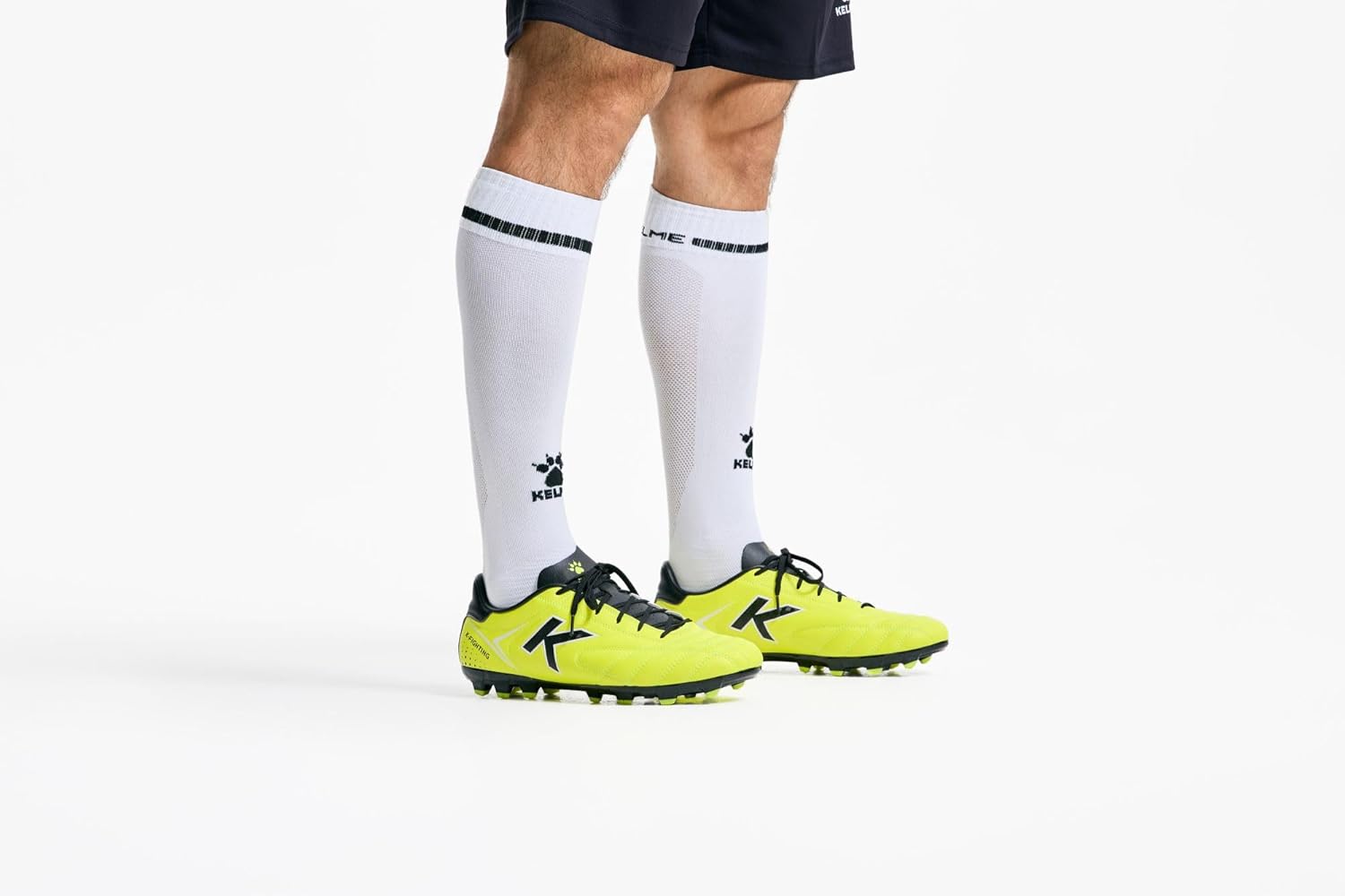 KELME K-Fighting Microfiber Leather Soccer Cleats, Firm/Artificial Ground Outdoor Shoes, for Men Women