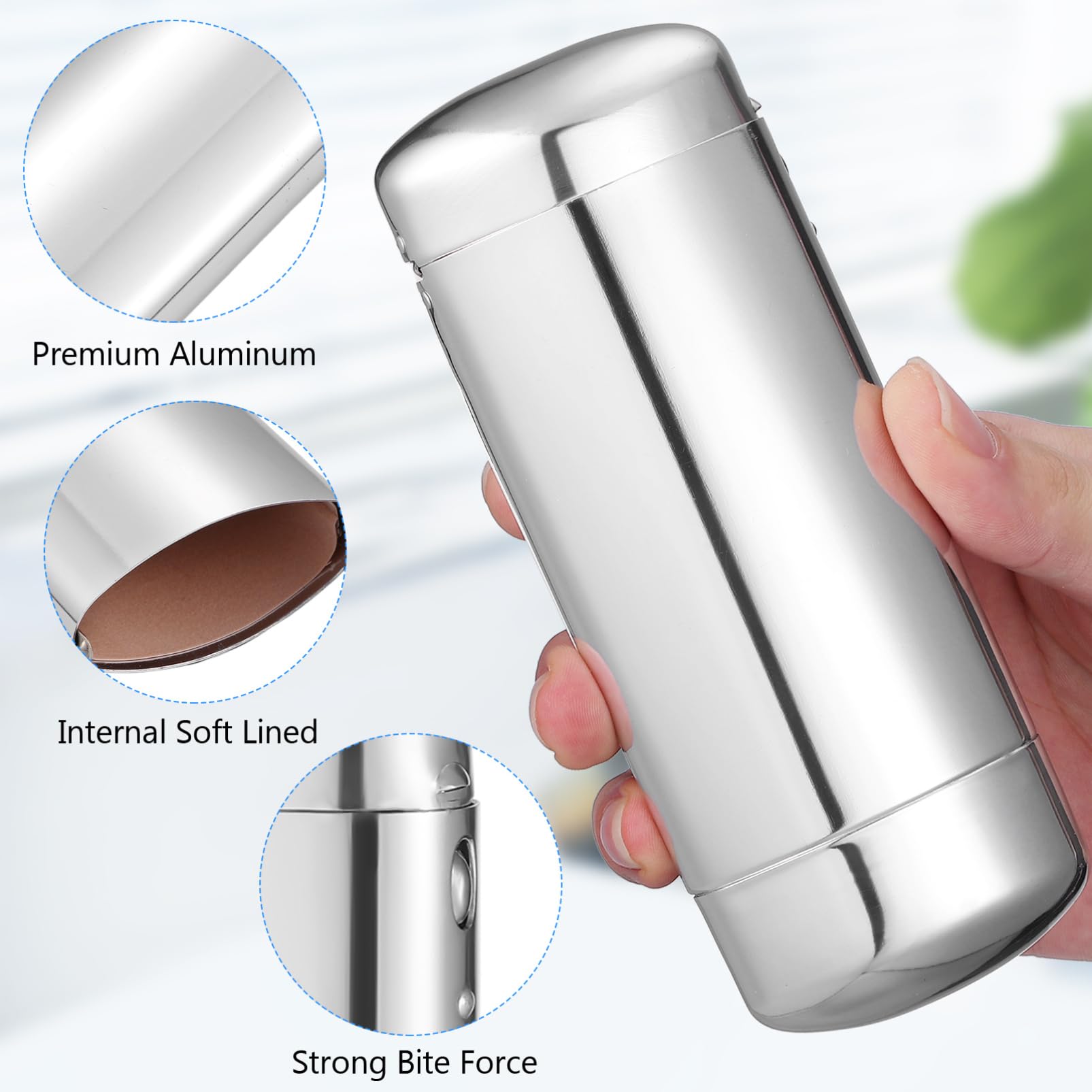 Ipetboom custodia per occhiali in alluminio multiplo viaggio piccolo Porta di occhiali da sole organizer per custodia per occhiali da sole Custodia da sole da sole da sole Argento