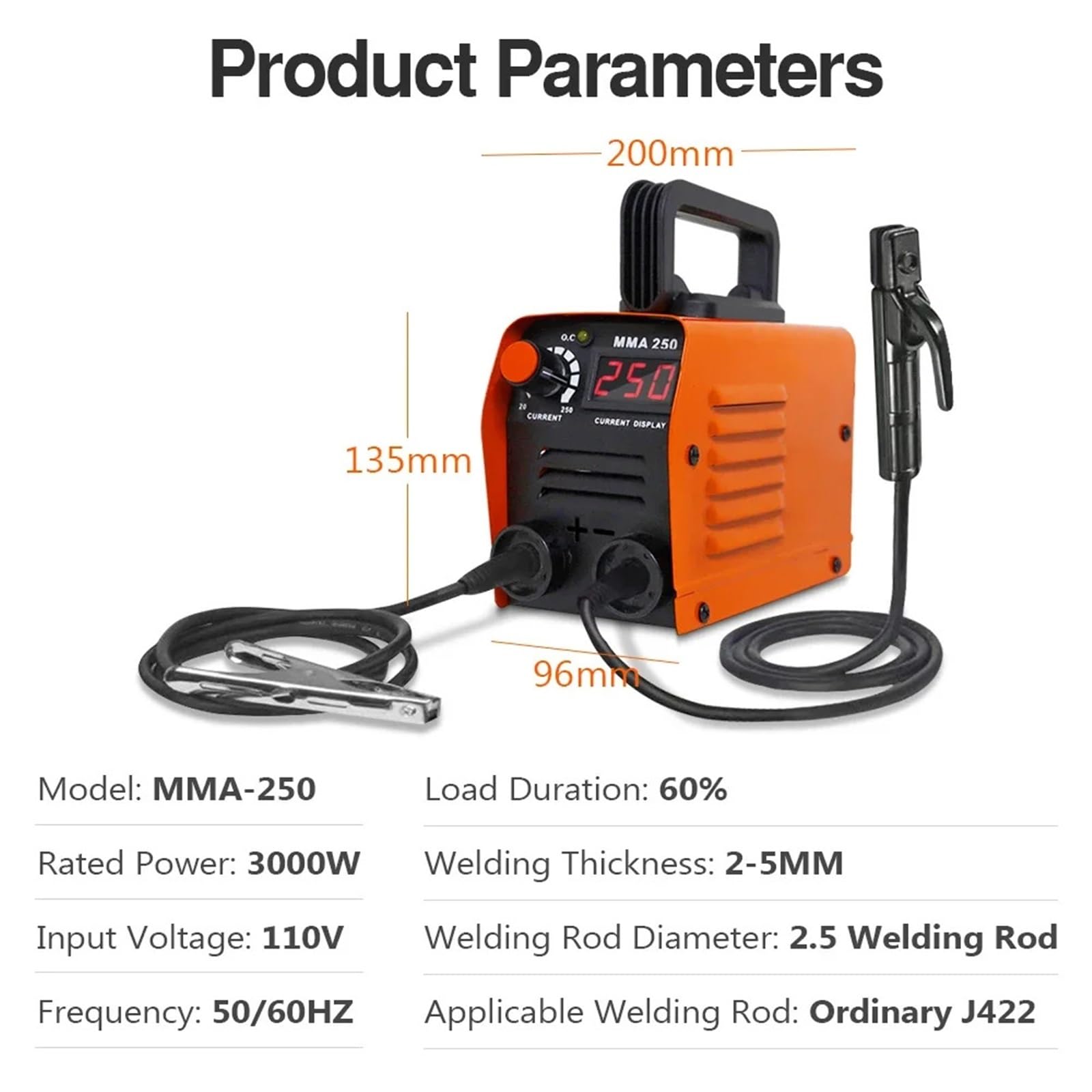 ręczne spawarki Spawarka ZX7 250A MMA Arc Welder Inverter Przenośna Mini Żelazko Elektryczny Sprzęt Spawalniczy Narzędzia Do Naprawy Samochodów(Full Kit)