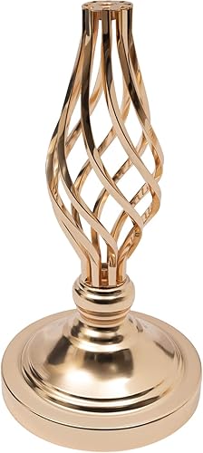 Miniatura 7 de 10 centros de mesa de boda de metal altos para mesas de recepción, soporte de jarrón dorado para flores, jarrón de flores de 20 pulgadas de alto
