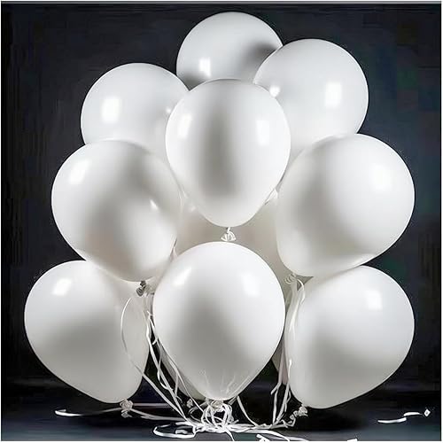 Paquete de 600 globos blancos, globos de látex blanco de 12 pulgadas, para bodas, cumpleaños, baby shower y más ZWZLIULIAN