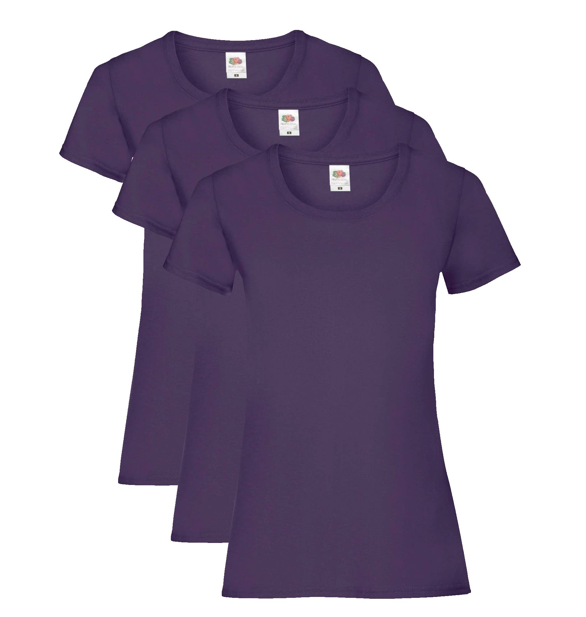 Fruit Of The Loom Women's Purple Valueweight Short Sleeve T-Shirt, 18 (Manufacturer Xxl