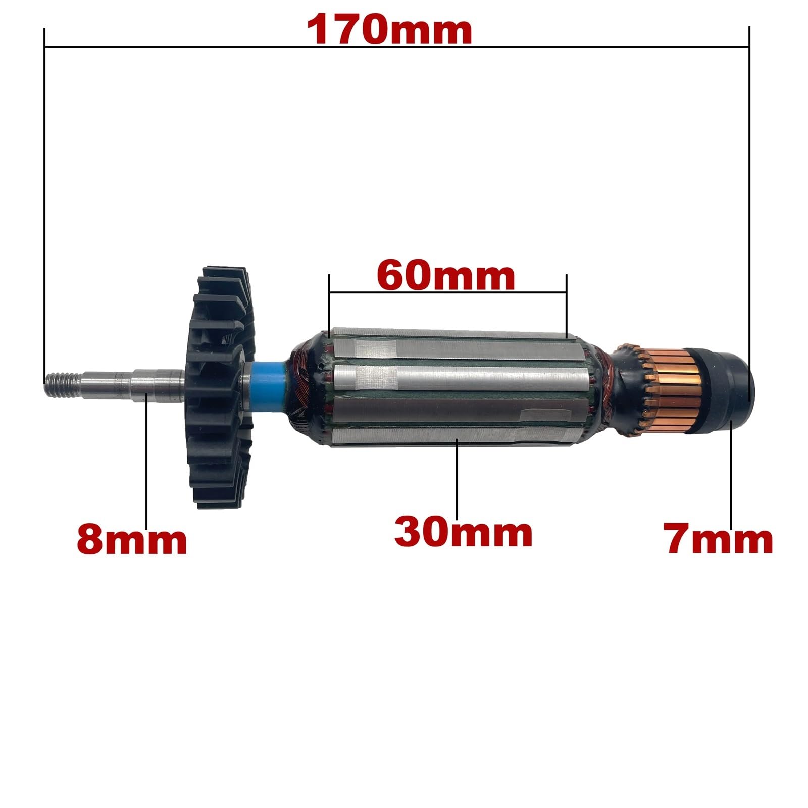 Rotor de armadura, repuestos for amoladora angular, AC 220V 240V DWE8101S DWE8100S DWE8100T DWE8101T DWE8110S DWE8111S(Armature Pro)