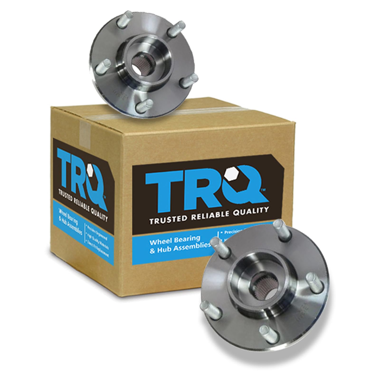 TRQ Front Left and Right Wheel Bearing and Hub Assembly Set 2 Piece