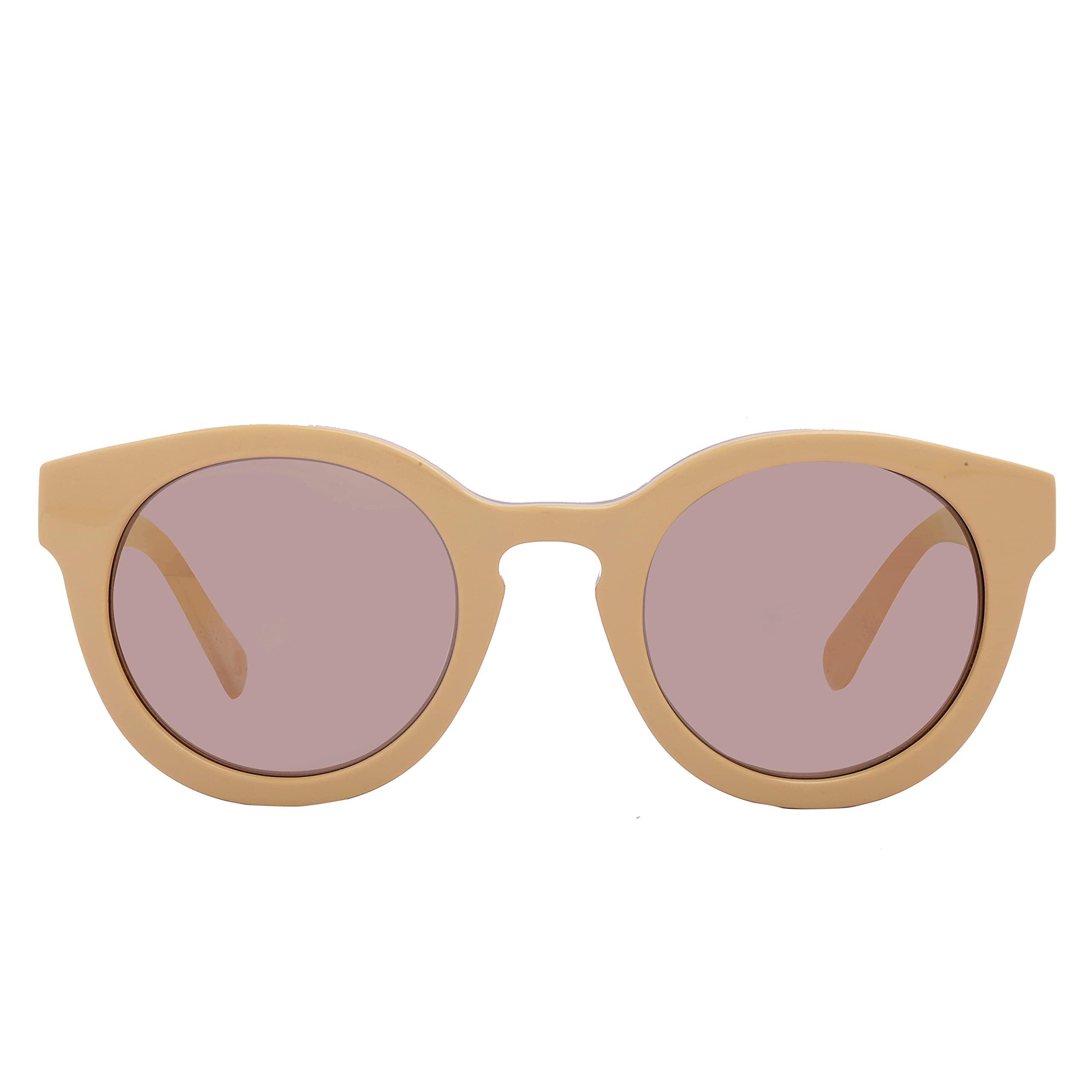 WOMAN ROUND SUNGLASSES GREY CRYSTAL FRAME GOLD MIRROR LENS (SMALL)