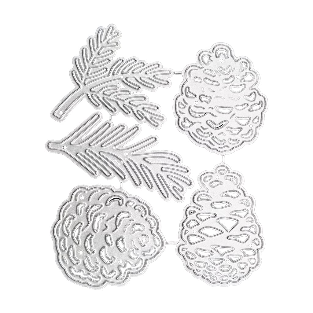 Maxtonser Christmas Pine Cones Metal Cutting Dies Stencil DIY Scrapbooking Album Paper,Scrapbook Stamp