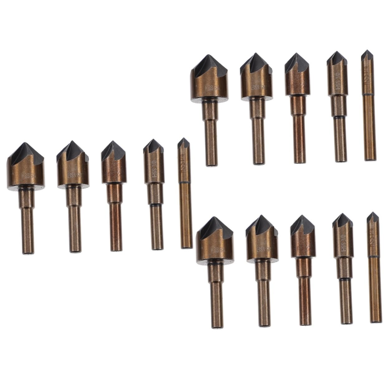 UKCOCO 15piezas Brocas Avellanadas Para Madera y Plástico Central y Taladro De Alta Herramienta De Acabado Para Carpintería y Proyectos De Bricolaje