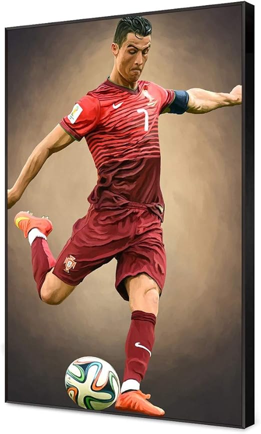 Amazon Co Jp クリスティアーノ ロナウド メッシ スーパースターズ 海外サッカー アートパネル インテリア ポスター 絵画 世界名画 アートパネル アートポスター フレーム インテリア 複製画 風景画人物画 壁掛け 飾り絵 贈り物 部屋 玄関 店 キャンバス 額縁付き C