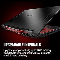 Vista 8 de Acer Nitro 5 AN515-55-53E5 portátil para videojuegos con Intel Core i5-10300H, unidad de procesamiento de gráficos NVIDIA GeForce RTX 3050, pantalla
