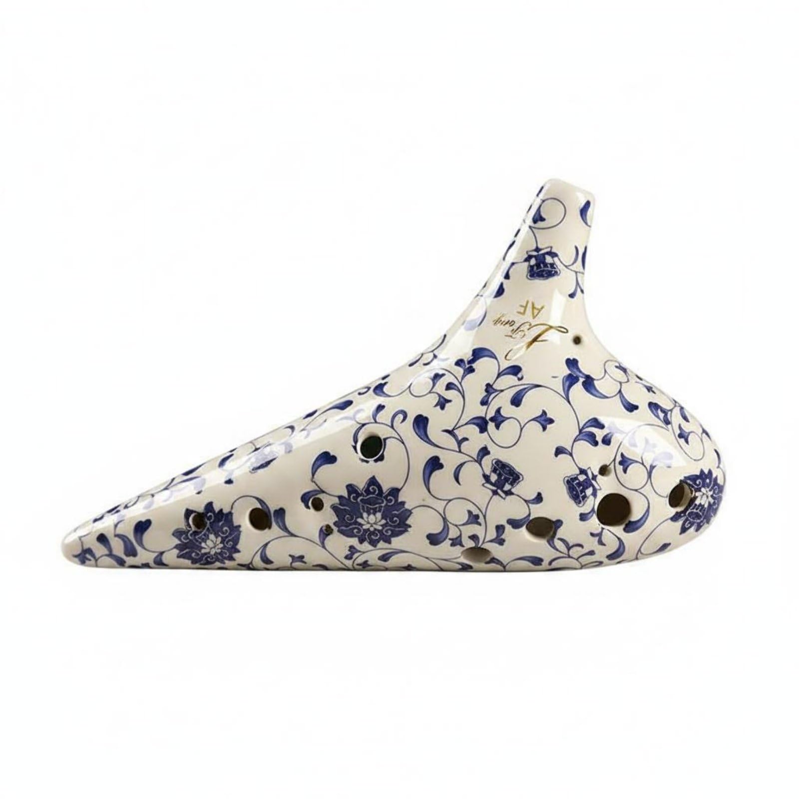 Ocarina in Ceramica 12 Fori Flauto Ocarina Strumento Musicale per Pratica Giornaliera Suono Nitido Finitura Porcellana Lavorata Fori Precisi Presa