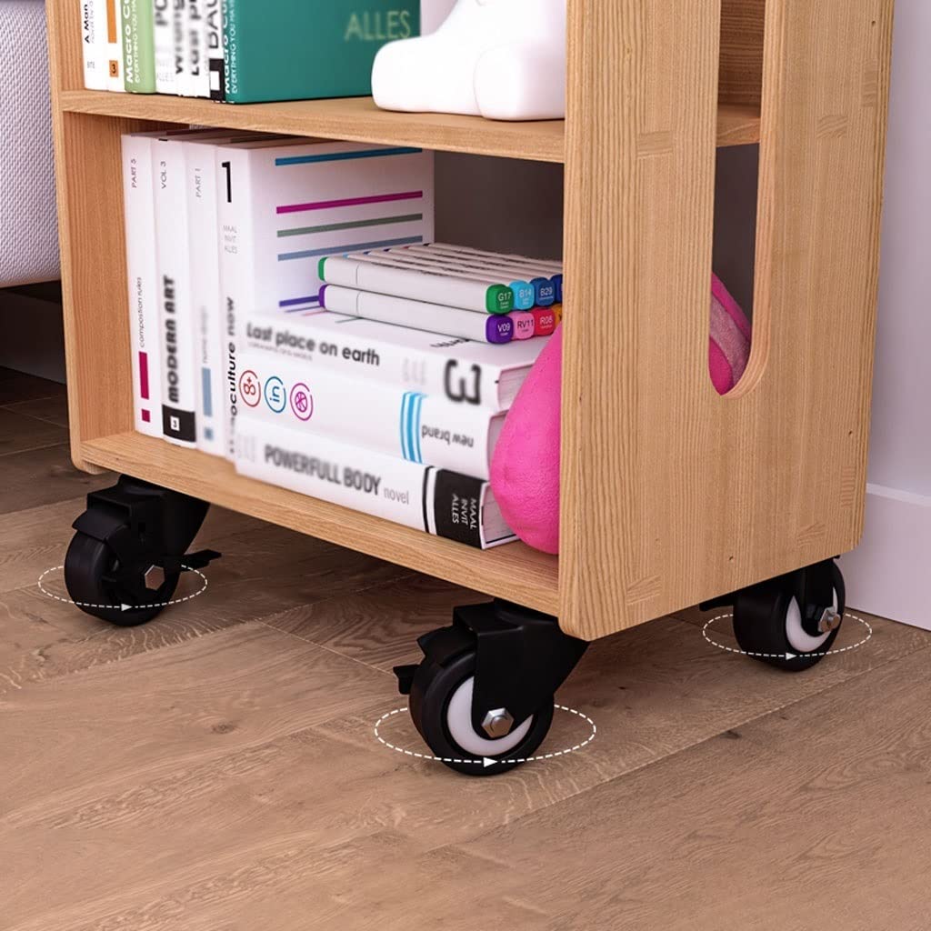 ULTRAWAVE Bücherregal, Bücherregal, Holzrad, Bücherregal, einfaches Regal, Schlafzimmer, Nachttisch, Schrank, kleines Bücherregal, 69 cm hoch, Buch-Organizer