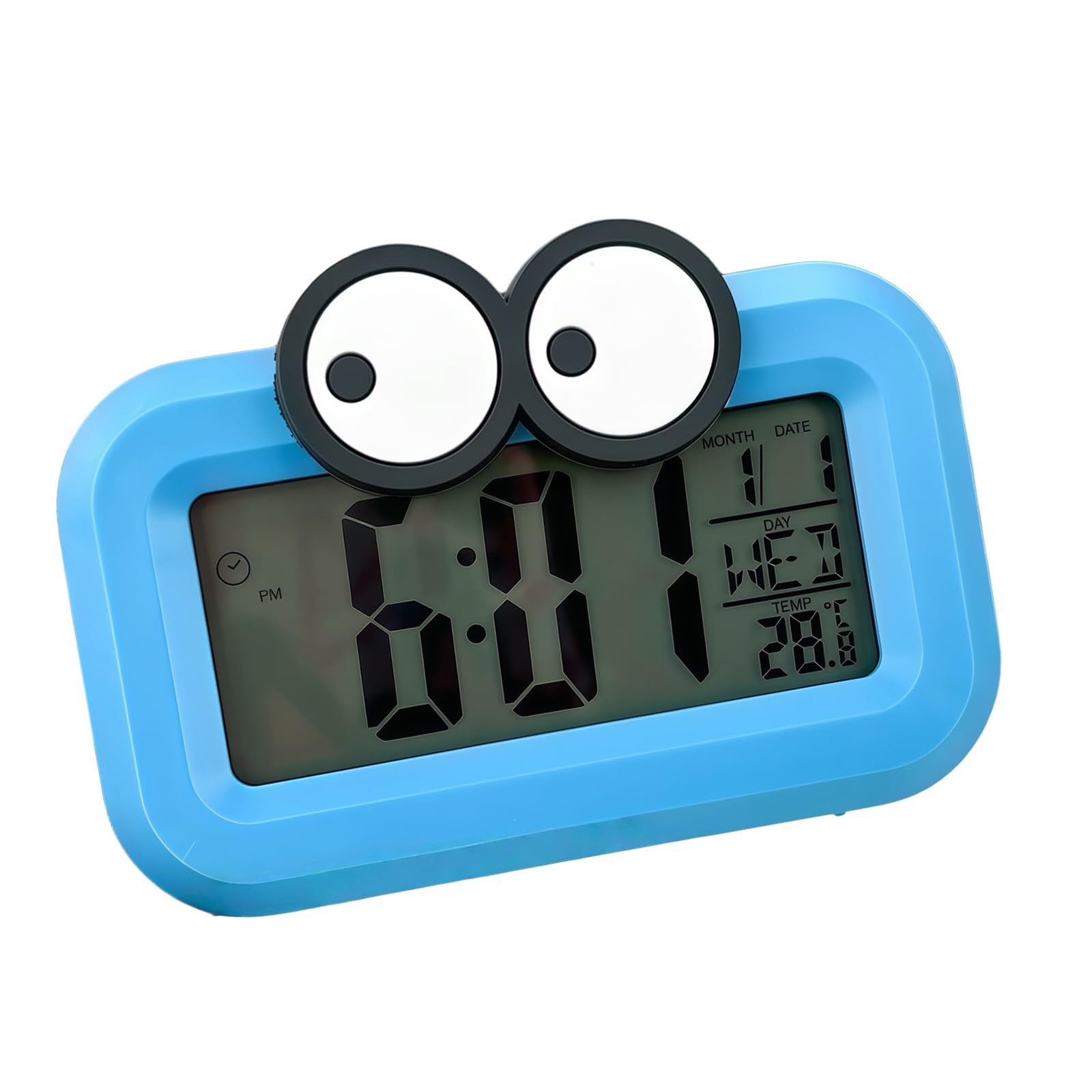 Kaeltsyn Digital Alarm Clock Battery Operated Electric Desk Clocks with Time Nightlight Temperature Snooze Birthday Gift Battery Operated