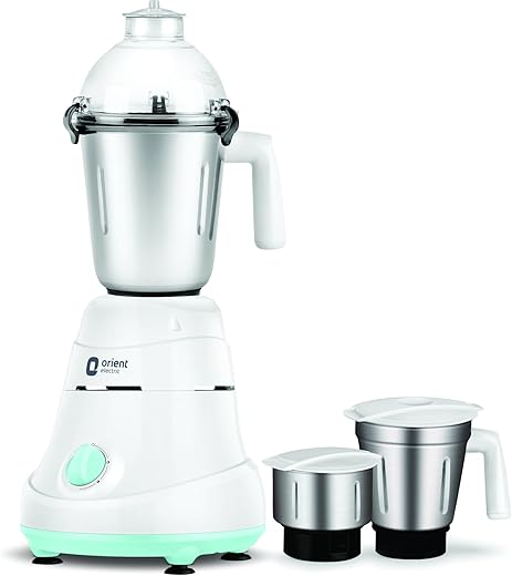 Orient Electric Kitchen Kraft MGKK50B3 Mixer Grinder, 500W, 3 Jars (White)
