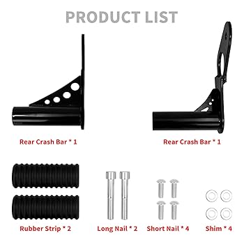 Amazon.com: HDBUBALUS Passenger Peg Crash Bar Frame Slider