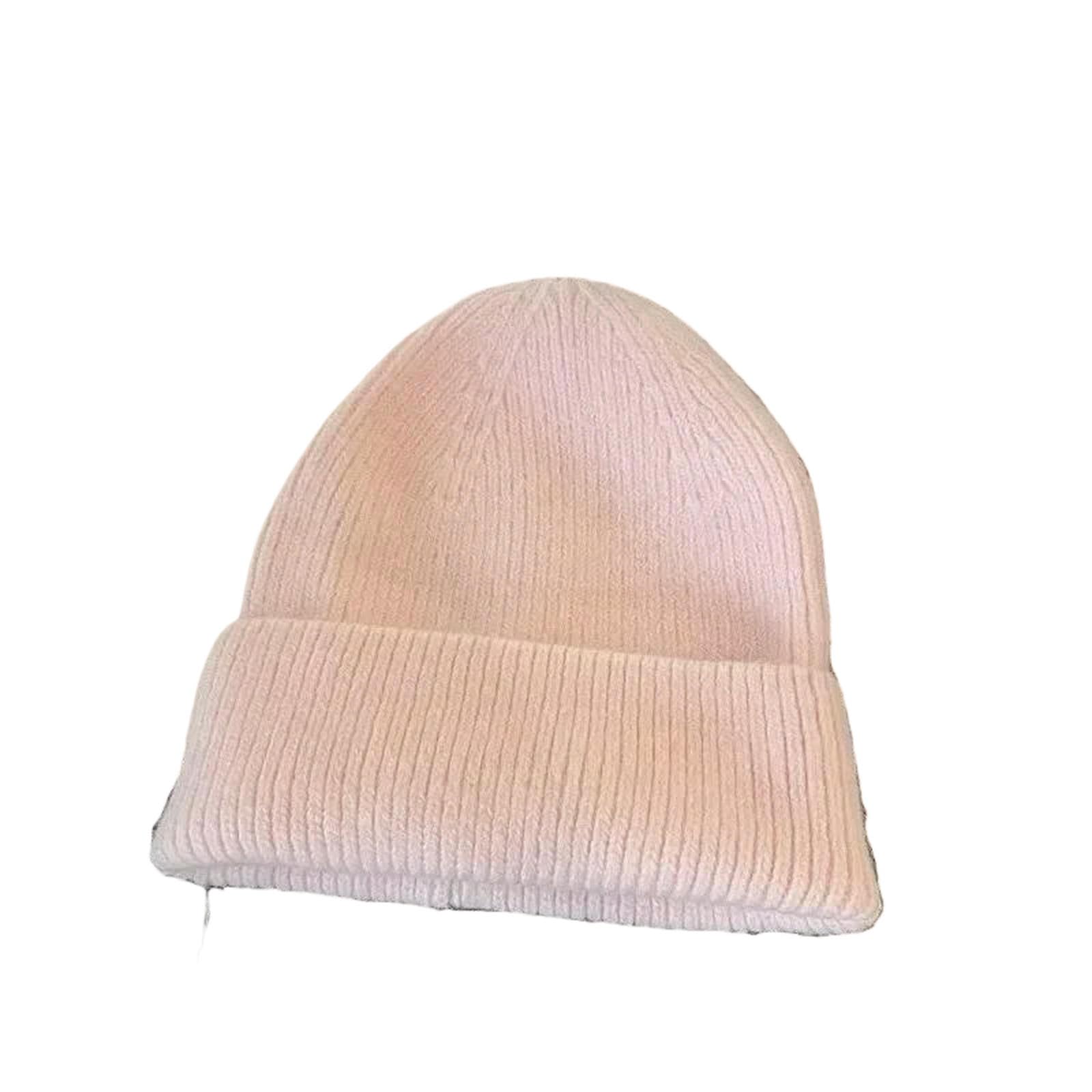 Bonnet tricoté doux rose 54-58cm pour homme et femme, l'accessoire chaud d'hiver indispensable