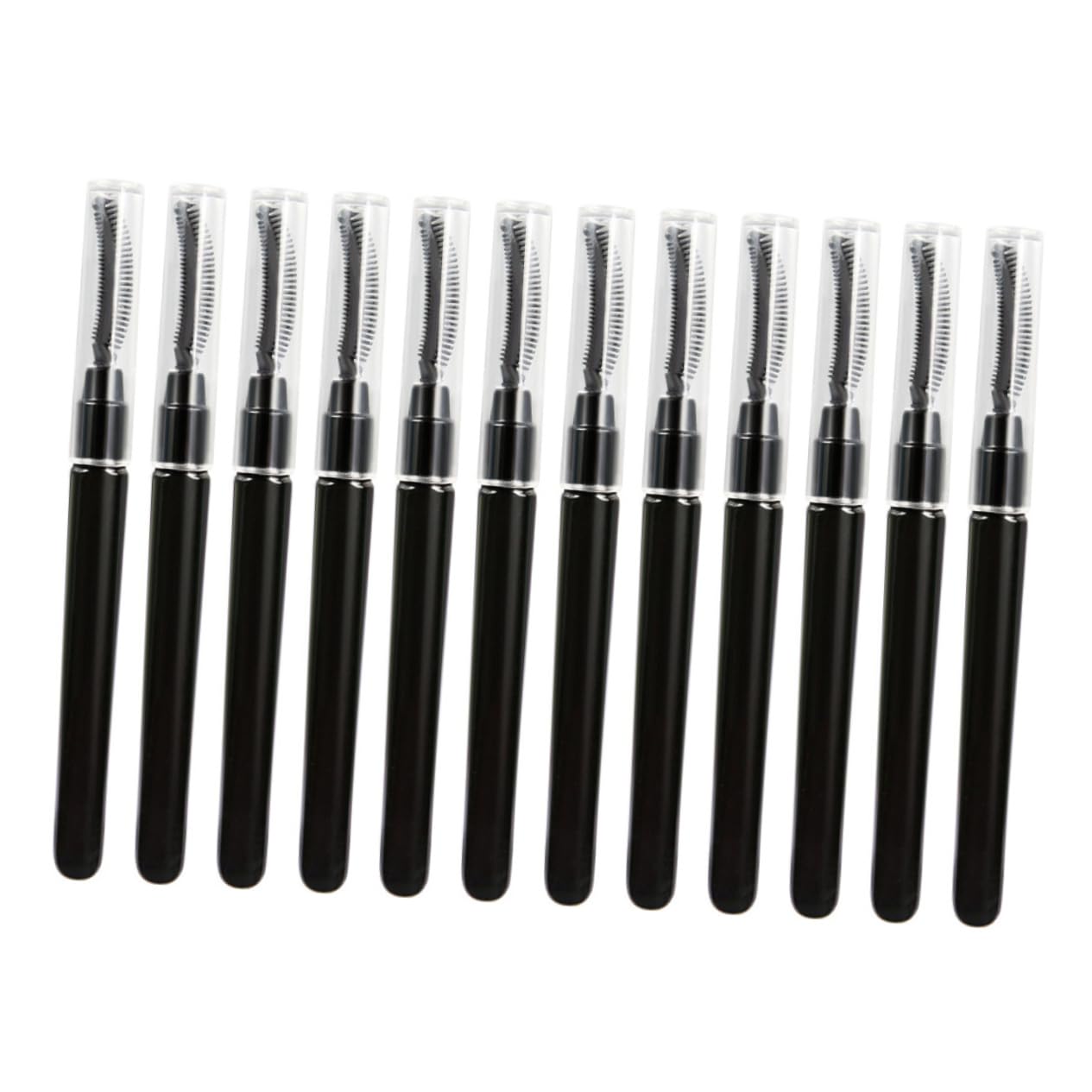 Outanaya 12pcs Eyelash Brush Tool for Women Makeup Brushes Set Portable Natural Shape Silicone Plastic Safe Material
