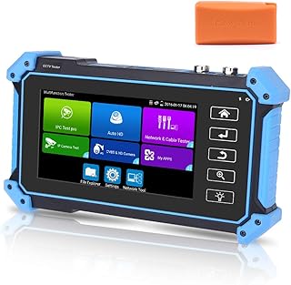 5 Inch Touch Screen CCTV Tester for IP and Analog Camera, All in One Camera Tester 4K H.265 8MP CVI TVI AHD SDI CVBS IP Camera Tester Monitor with POE/HDMI & VGA Input/UTP & RJ45 Cable Tester
