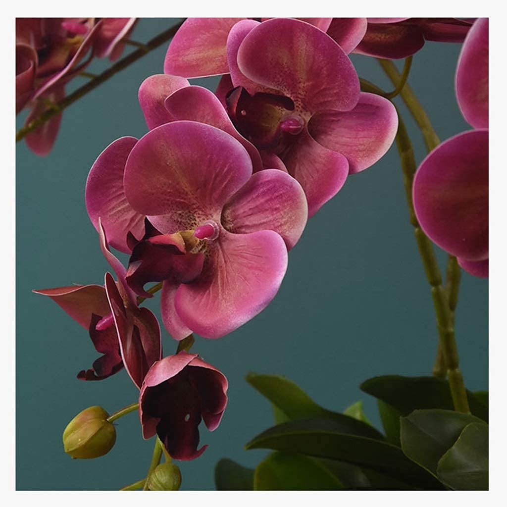 Sztuczny Kwiat W Doniczce Duża Orchidea Phalaenopsis Sztuczne Kwiaty, Fałszywe Sztuczne Storczyki Phalaenopsis Z Układem Wazonów