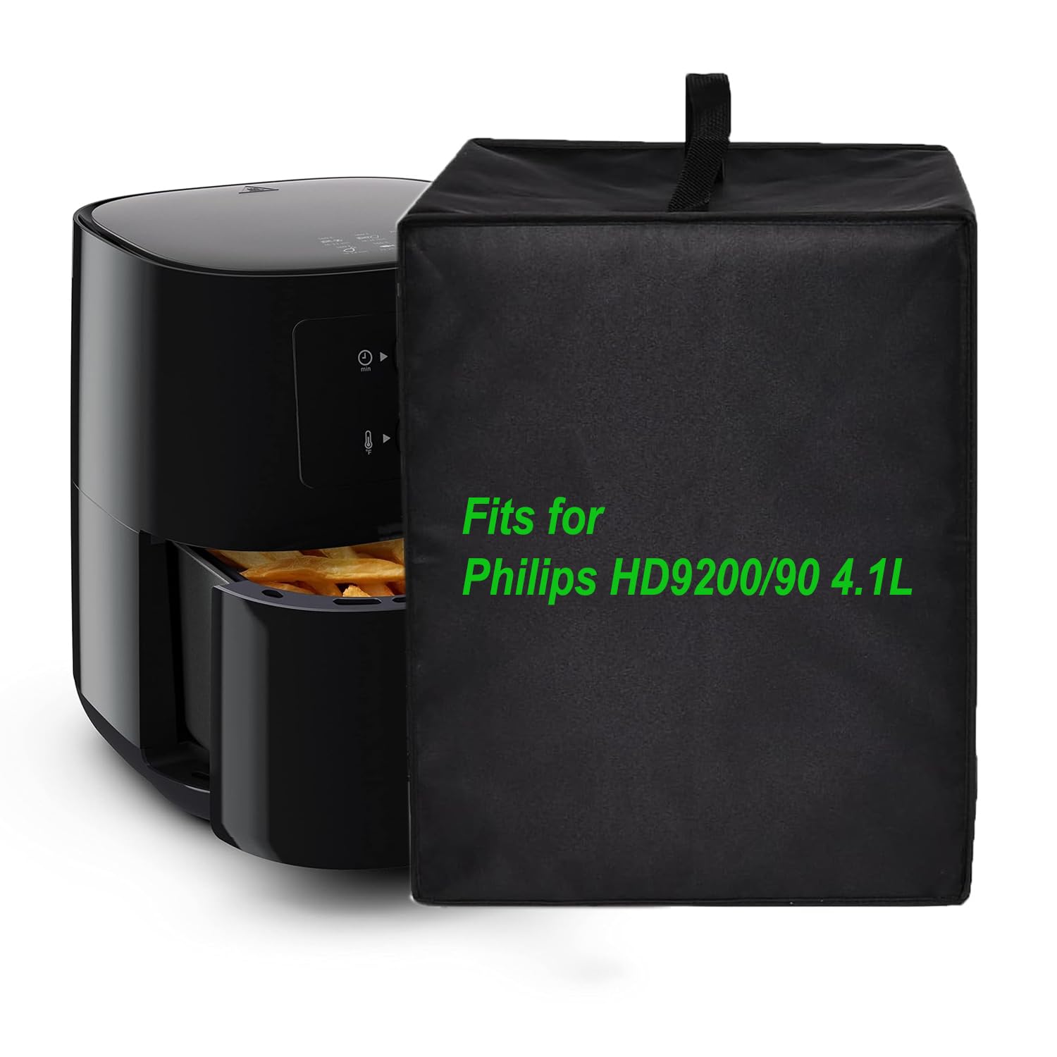 Dorca Air Fryer Dust Cover forPHILIPS Air fryer for Home, 4.1 Liter (HD9200/90) – Heavy Duty Heat-Resistant, Waterproof Nylon Fabric Dust Protective Air Fryer Cover Case – Black