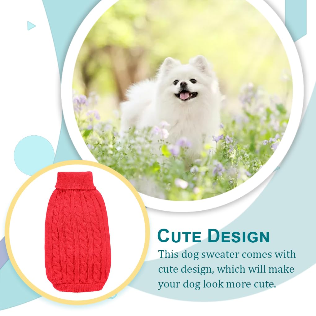 Lot de 3 chemises pour chiots sans boucles - Cadeau idéal pour animaux de compagnie - Vêtements multicolores - Pull exquis pour chiens - Rouge - XS