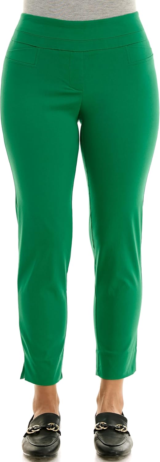 Zac & Rachel Women's Petite Pull-on Ankle Length Pants with Millennium Fabric