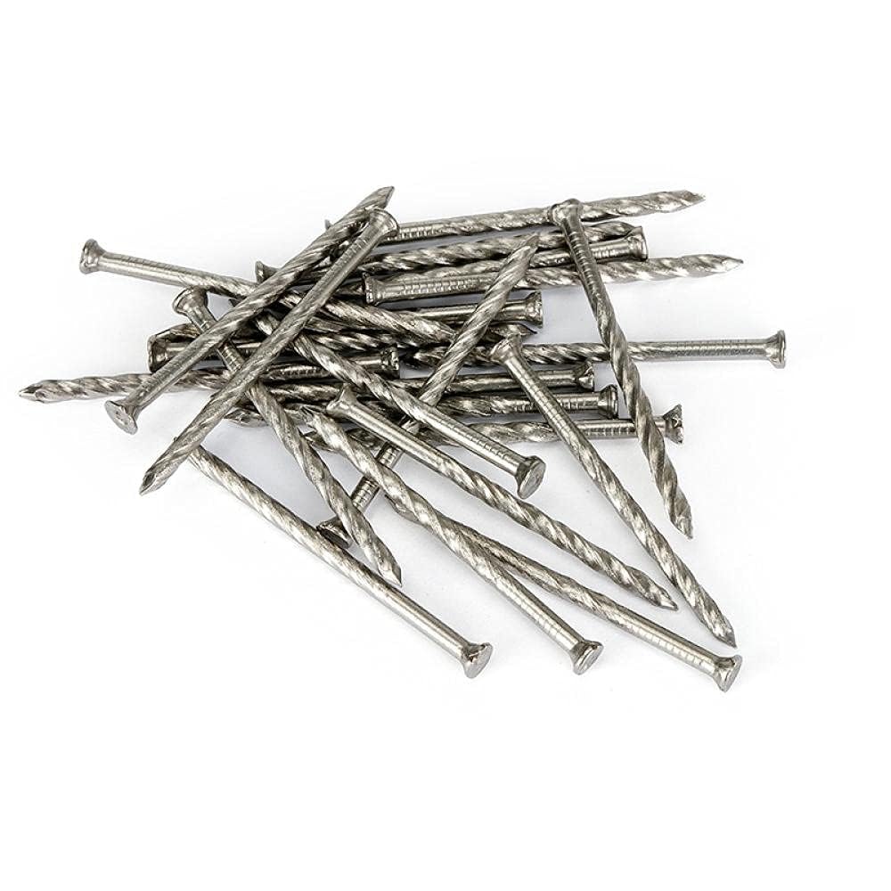 Clavos de Cemento,Clavos de Pared Tachuelas Clavos Clavos for pisos de acero inoxidable, clavos retorcidos, clavos roscados, clavos for quilla, clavos for carpintería(Stainless Steel*1.5 Inch)