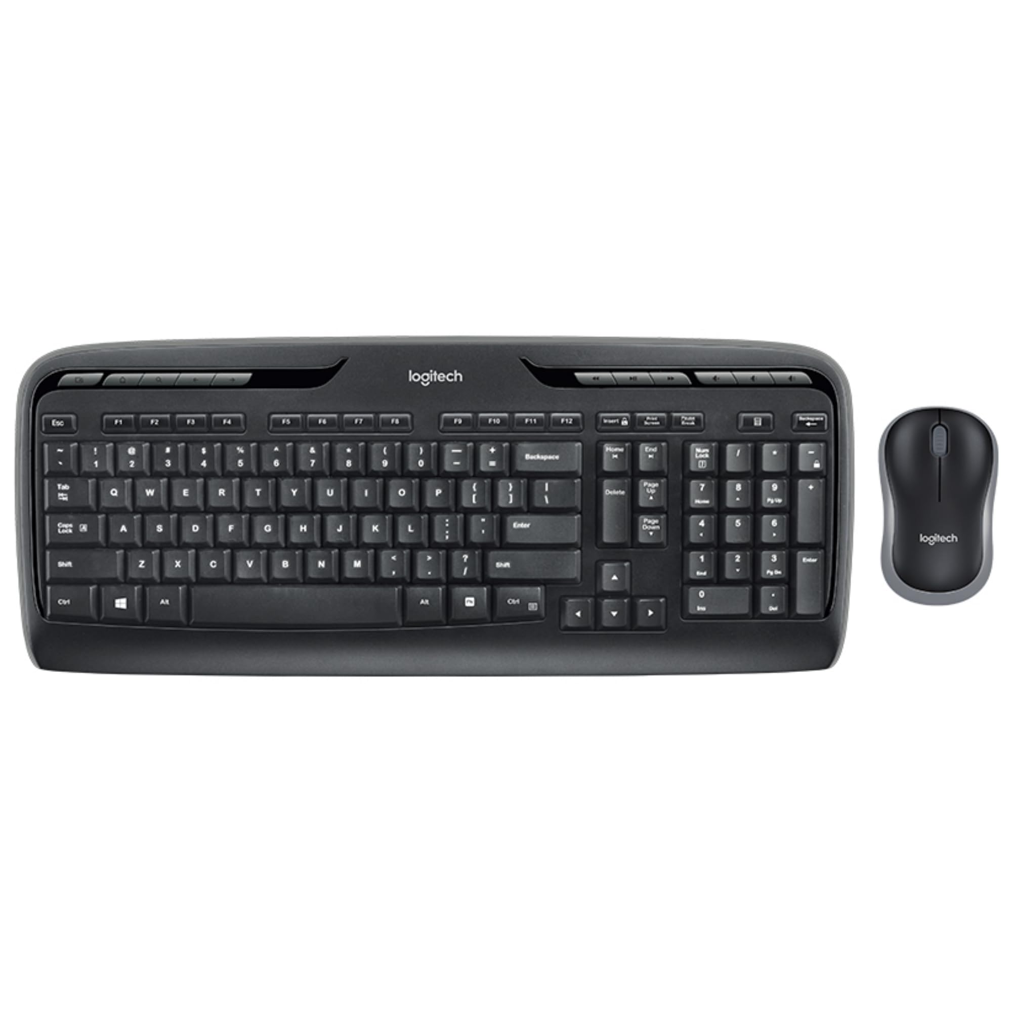 Logitech MK330 bezprzewodowy zestaw myszki do klawiatury, połączenie 2,4 GHz przez odbiornik USB Unifying, 4 programowalne klawisze G, czas pracy baterii od 12 do 24 miesięcy, PC/laptop, układ