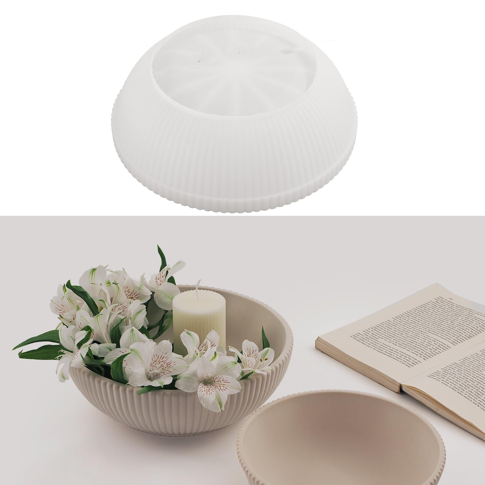 Stampi in silicone, stampo in silicone, grande vassoio rotondo in resina epossidica, stampi per vassoio di frutta, stampi in resina, stampo per calcestruzzo per la produzione di artigianato