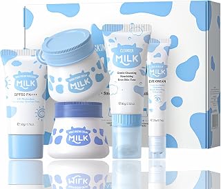 Milk Skincare Set for Kids & Teens,Milk Skin Care For Girls 10-12,5 IN 1 Skin Care For Kids,Kids Skincare Set For Girls Ages 8-12,Moisturizing & Gentle Skin Care For Kids Teens Facial Gifts Sets