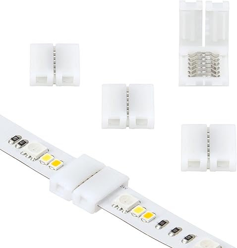 Armacost Lighting 6 Pin RGB+WW tira de luz de tira de cinta a cinta conector de empalme (paquete de 5) 760790