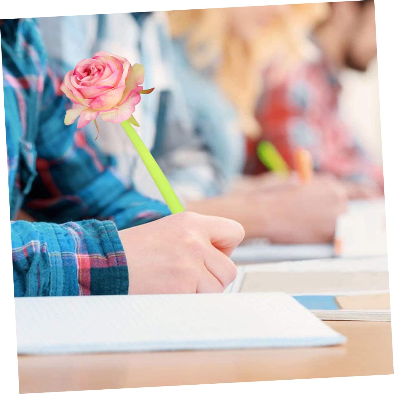 Operitacx 12pièces Stylos à Gel Forme De Rose De Stylos Créatifs Pour École Le Bureau Maison Encre Bleue Plusieurs styles