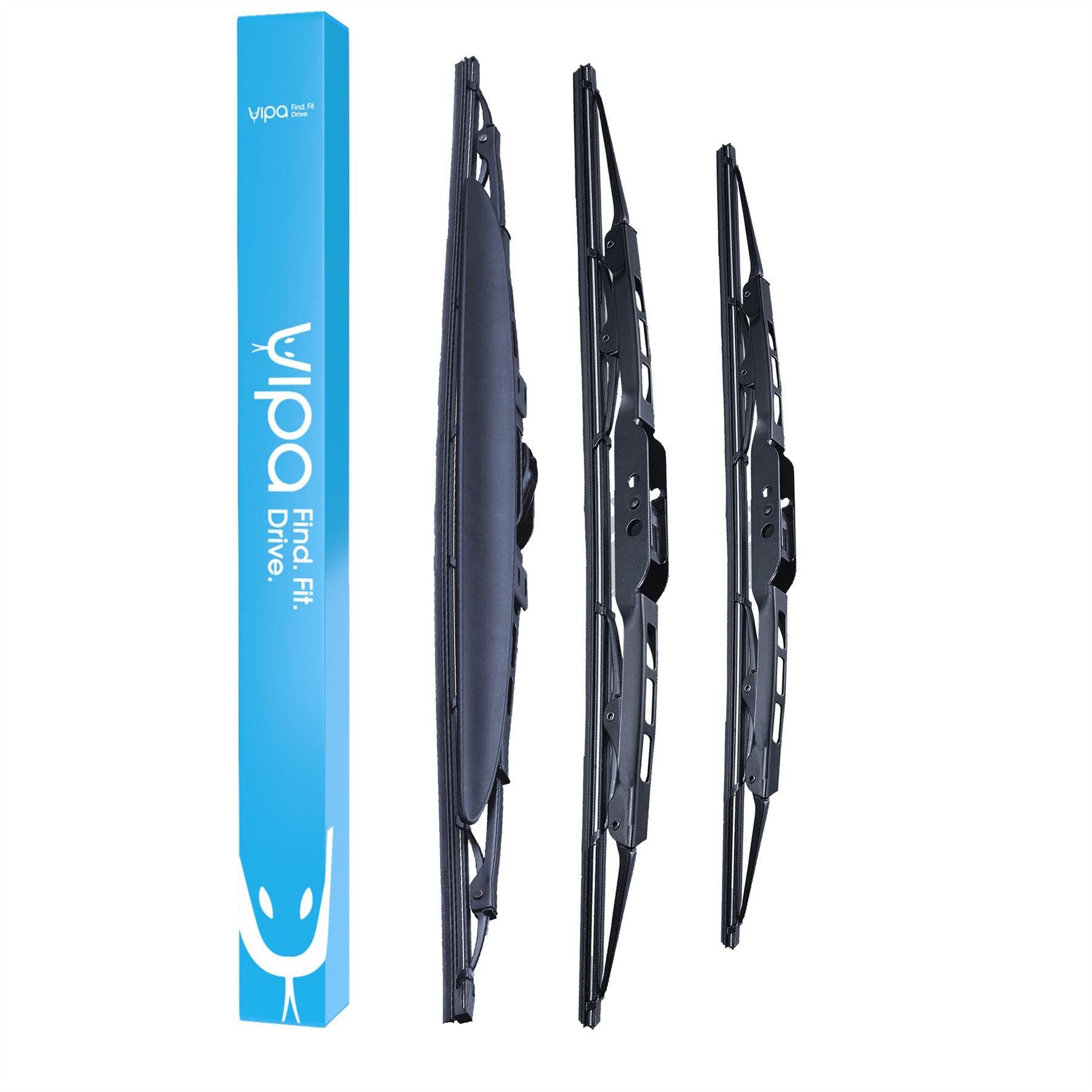 Vipa Car Parts Premium Wiper Blade Set | fits: ISUZU TROOPER SUV (May 1984 to Aug 2004) | All-Weather Performance | Durable, Streak-Free Windshield Wipers | Easy Installation