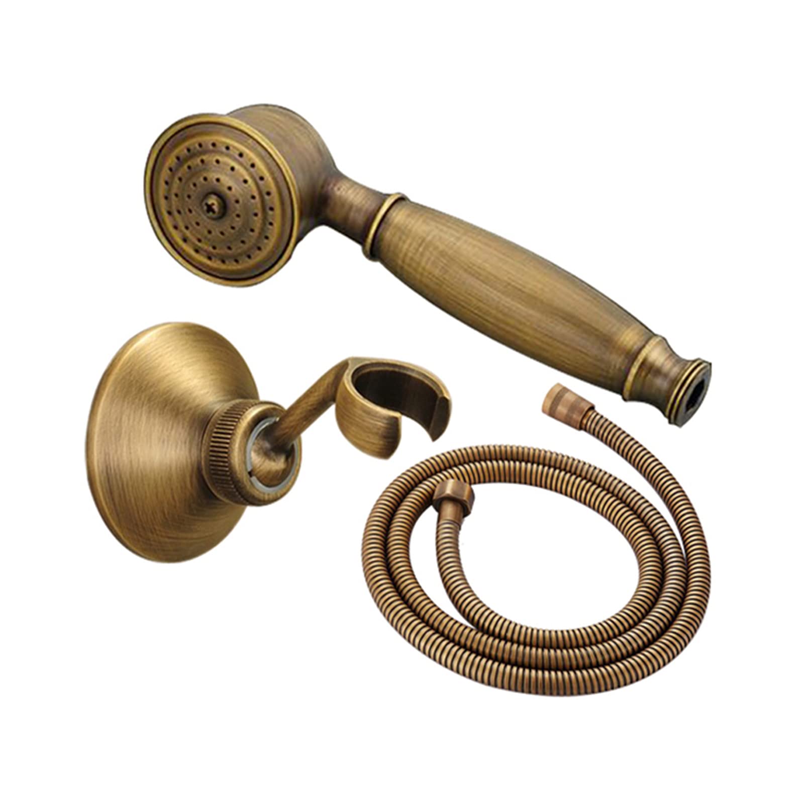 Matte Black Vintage Telephone Style Handheld Shower Head Set With 59" Hose, Brass, G1/2 Connector