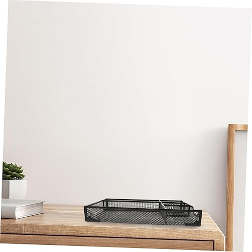 Miniatura 7 de Uonlytech Metal Desk Organizer with Multi Compartment Storage File Holder for Office and Home Black Metal Organizer for Cosmetics Stationery and