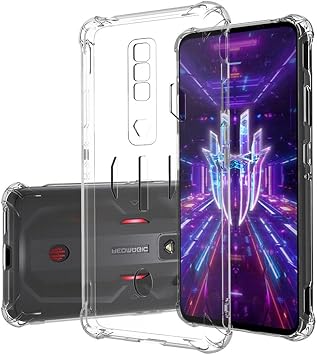 REDMAGIC 7 Case, REDMAGIC 7 Cover, ZTE Nubia Red Magic 7 Case, Pack of 2, COKOVI, REDMAGIC 7 Case, TPU, Impact Prevention, Screen Lens Protection, Thin, Clear, Soft, Silicone, TPU, Case with Strap Hole, Ultra Lightweight, Square Impact Resistant TPU