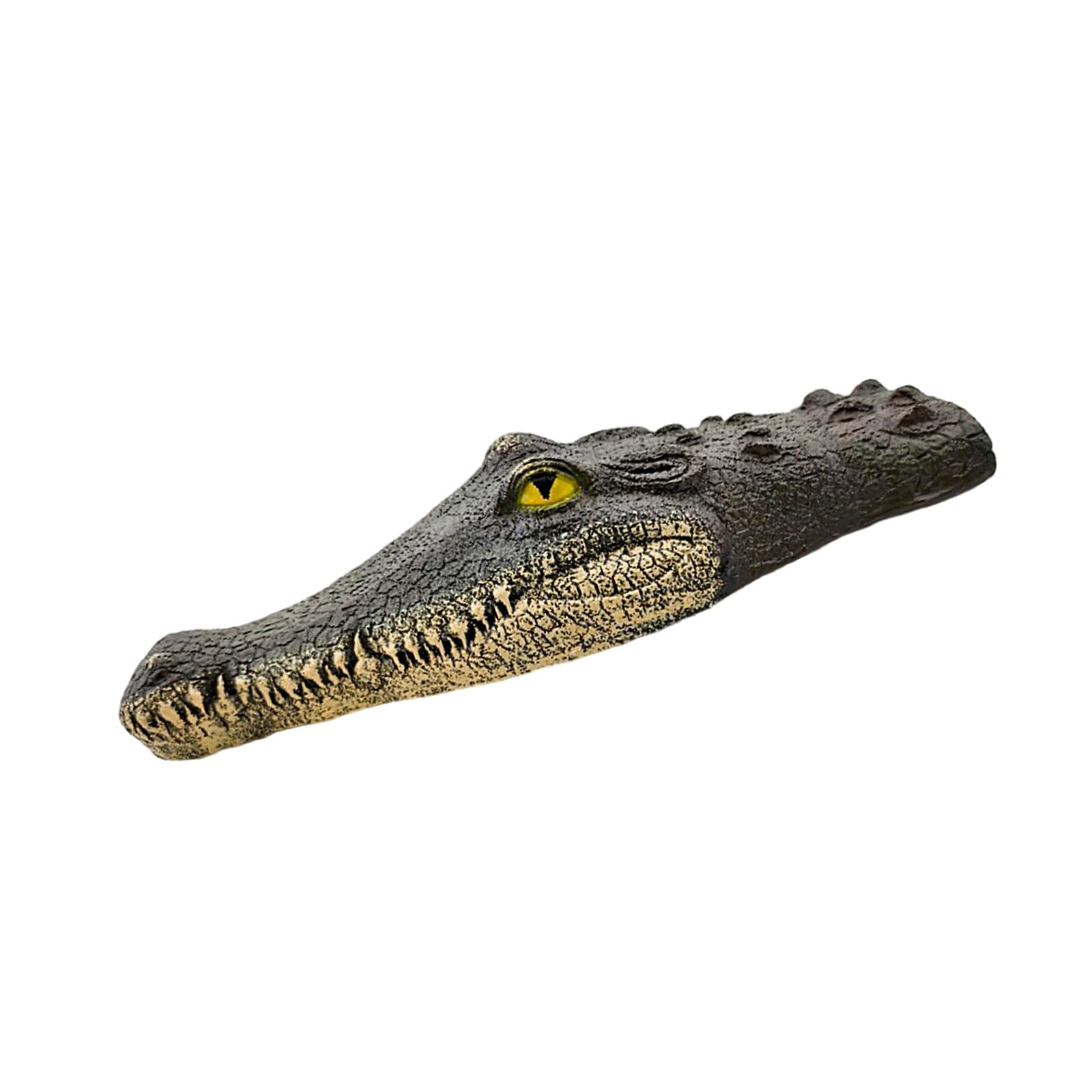 Kaeltsyn B Floating Gharial Sculpture Simulated Pond Statue For Garden Pond Ackyard Head Deck