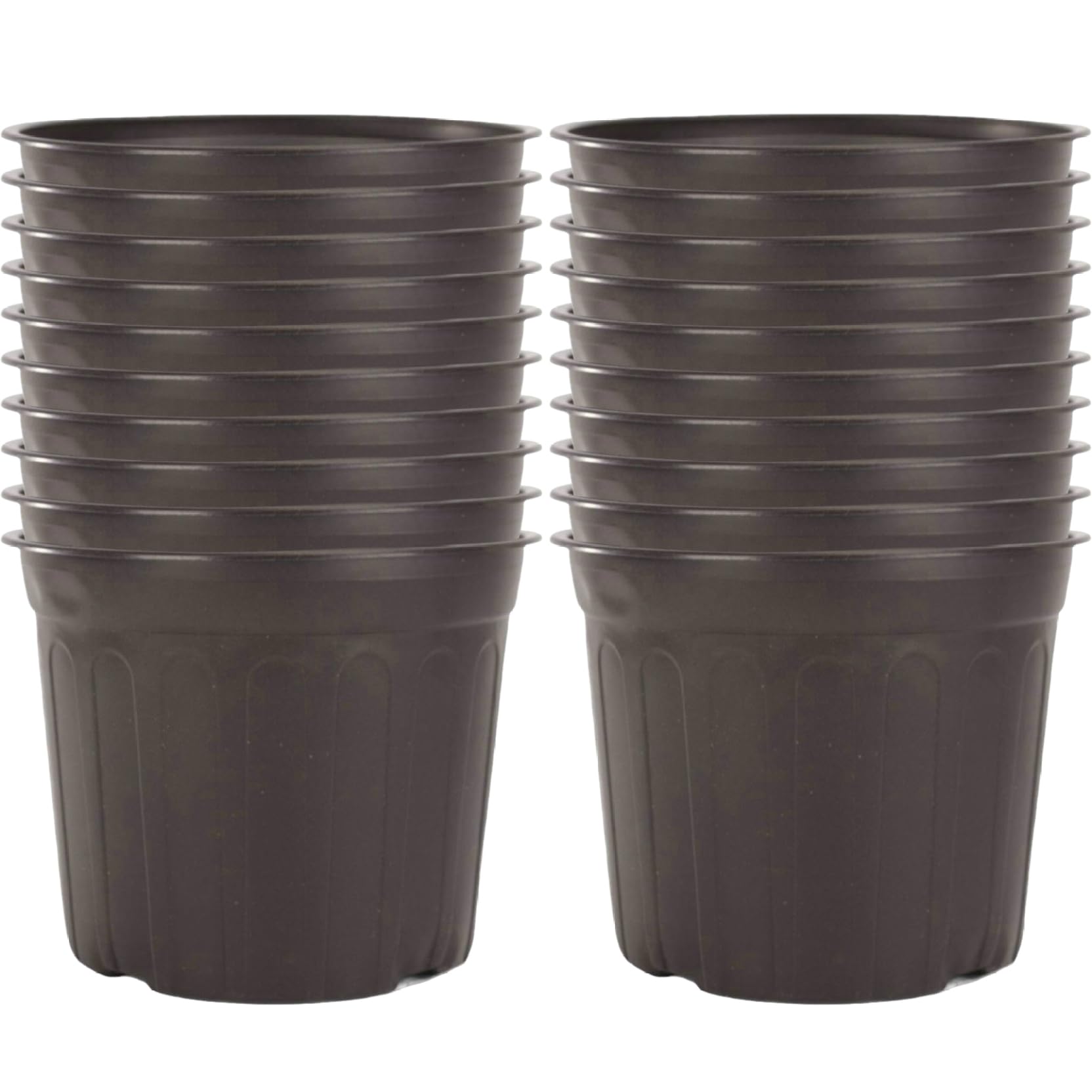 Wxyestna 20PCS Plastic Pots for Plants 1 Gallon Thickened Nursery Pots with Drainage Hole Anti-Fall for Seedlings Transplanting