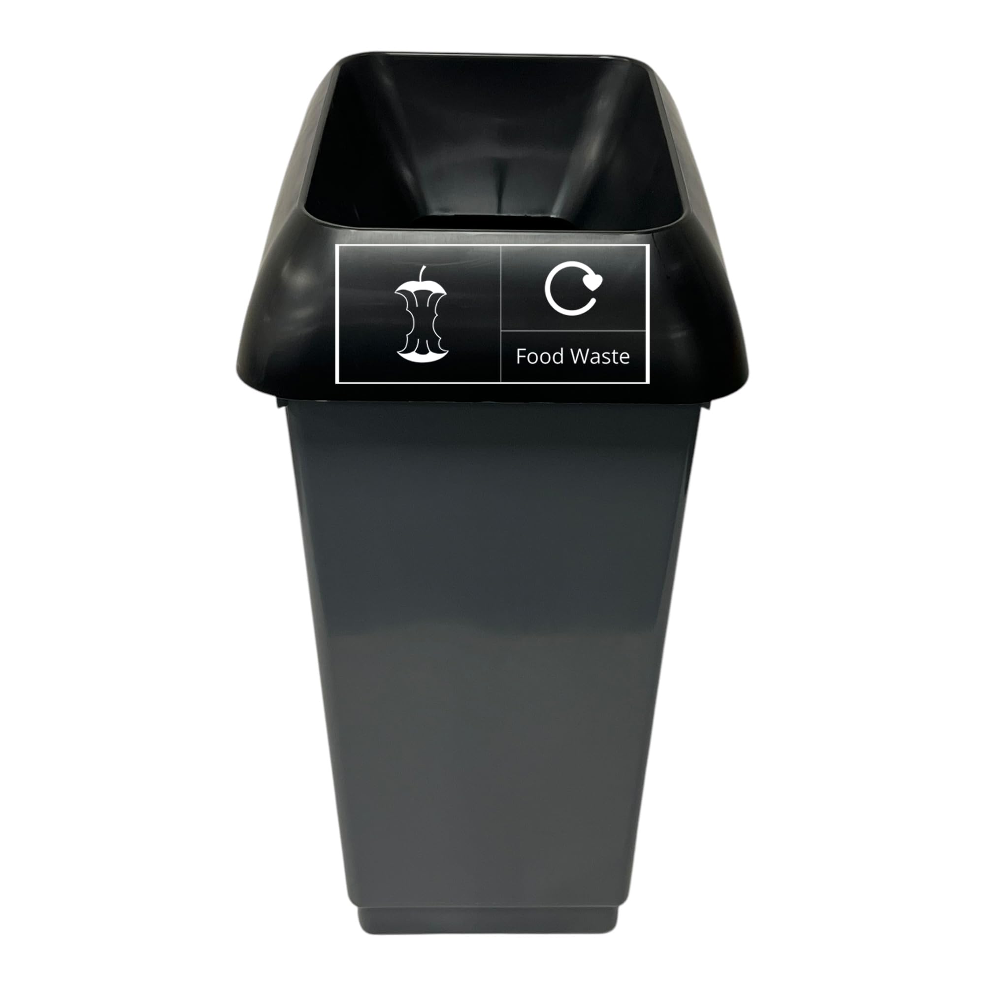 Chabrias Ltd 50 Litre Recycling Waste Bin Black Lid & Food Waste Logo, Recycling Management, Waste Management, Plastic Recycling, Colour Coded Recycling