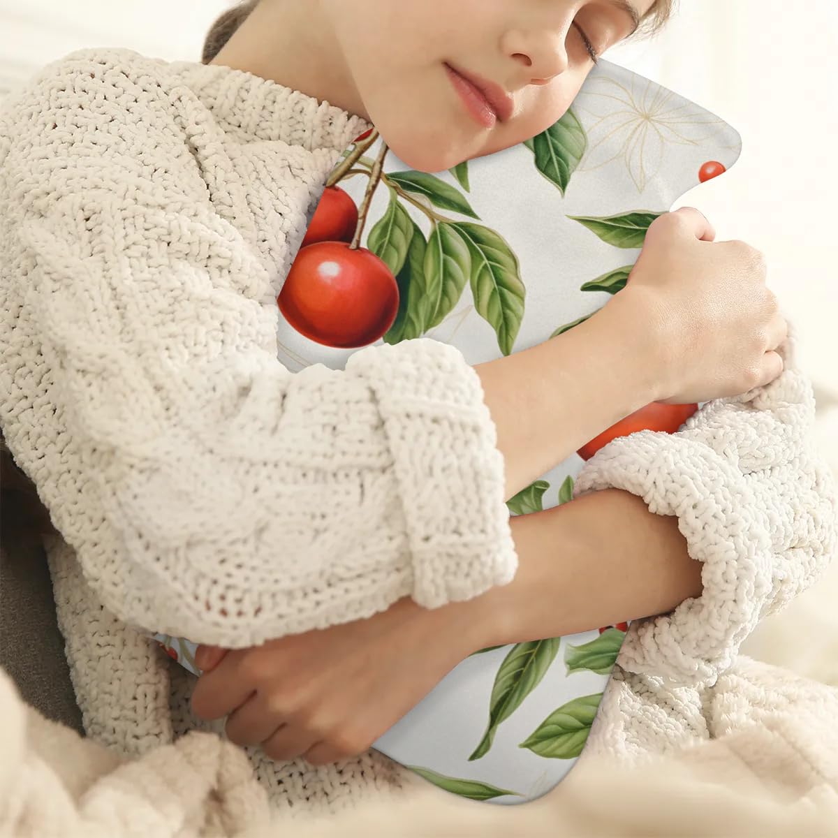 Hot Water Bottle with Soft Cover,2L Christmas Flowers Hot Water Bag for Hot and Cold Compress, Hand Feet Warmer, Graffiti Flowers Rubber Hot or Cold Water Bottle Halloween Christmas Decorations