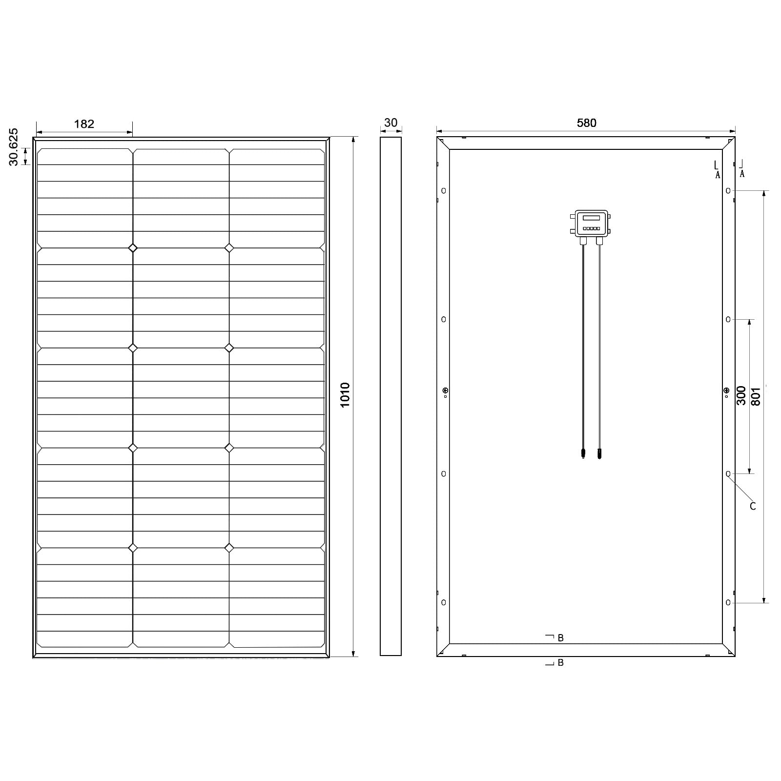 enjoy solar® Panneau solaire monocristallin 100W 12V avec technologie HPBC – Rendement élevé 25%, cellules solaires 182mm, Full Black, idéal pour camping-car, balcon, abri de jardin et bateau