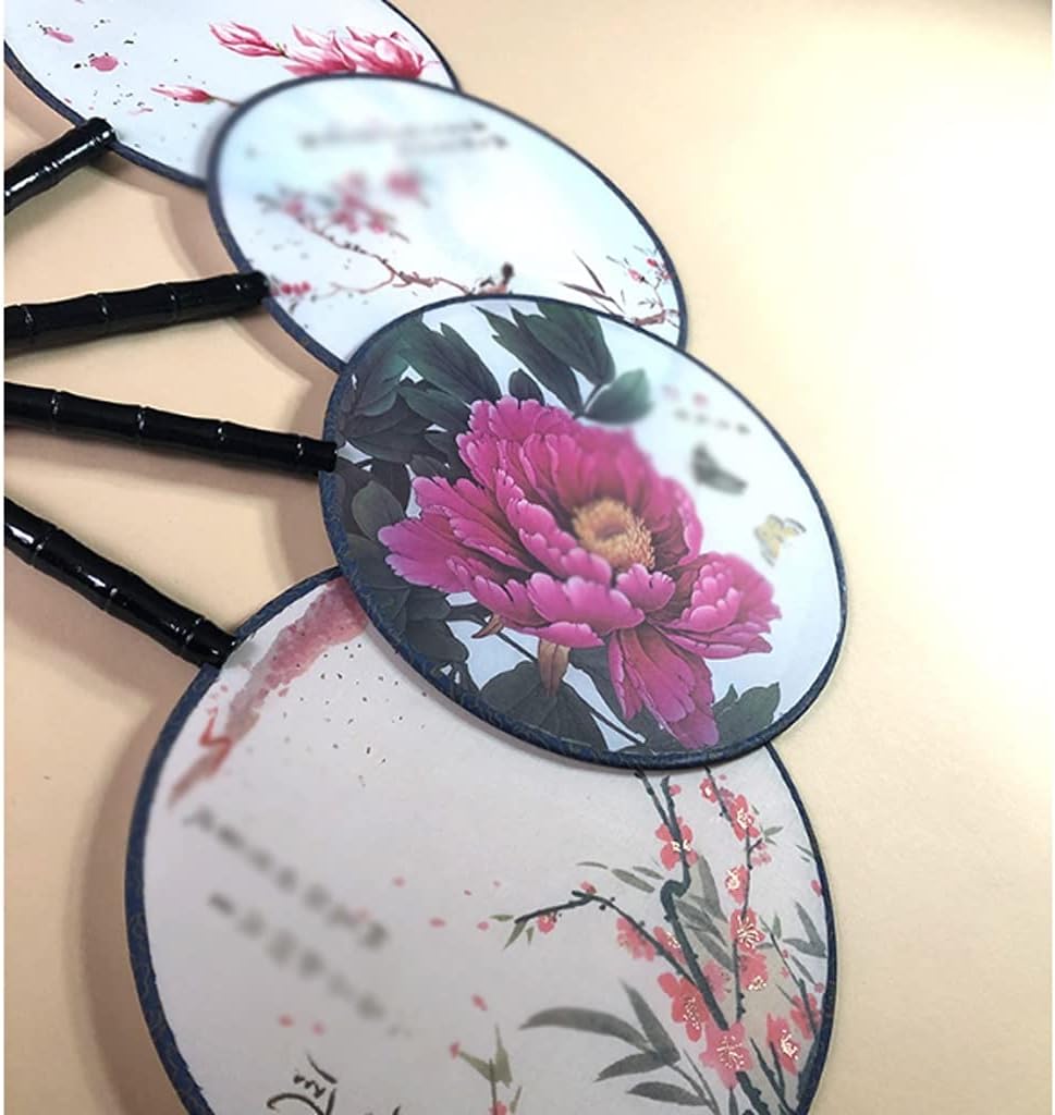 Decoration Folding Fan Ancient Fan, Chinese Style Small Group Fan, Classical Palace Fan for Dancing Wedding Party Props Decoration Elegant Hand Fan Fan (Color : Grey)
