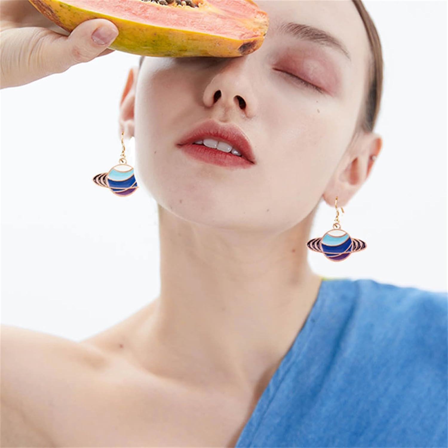 ONLYJUMP Space Earrings Galaxy Saturn Planet Dangle Earrings for Women Creative Planet Earrings Statement Earring Jewelry - Image 5