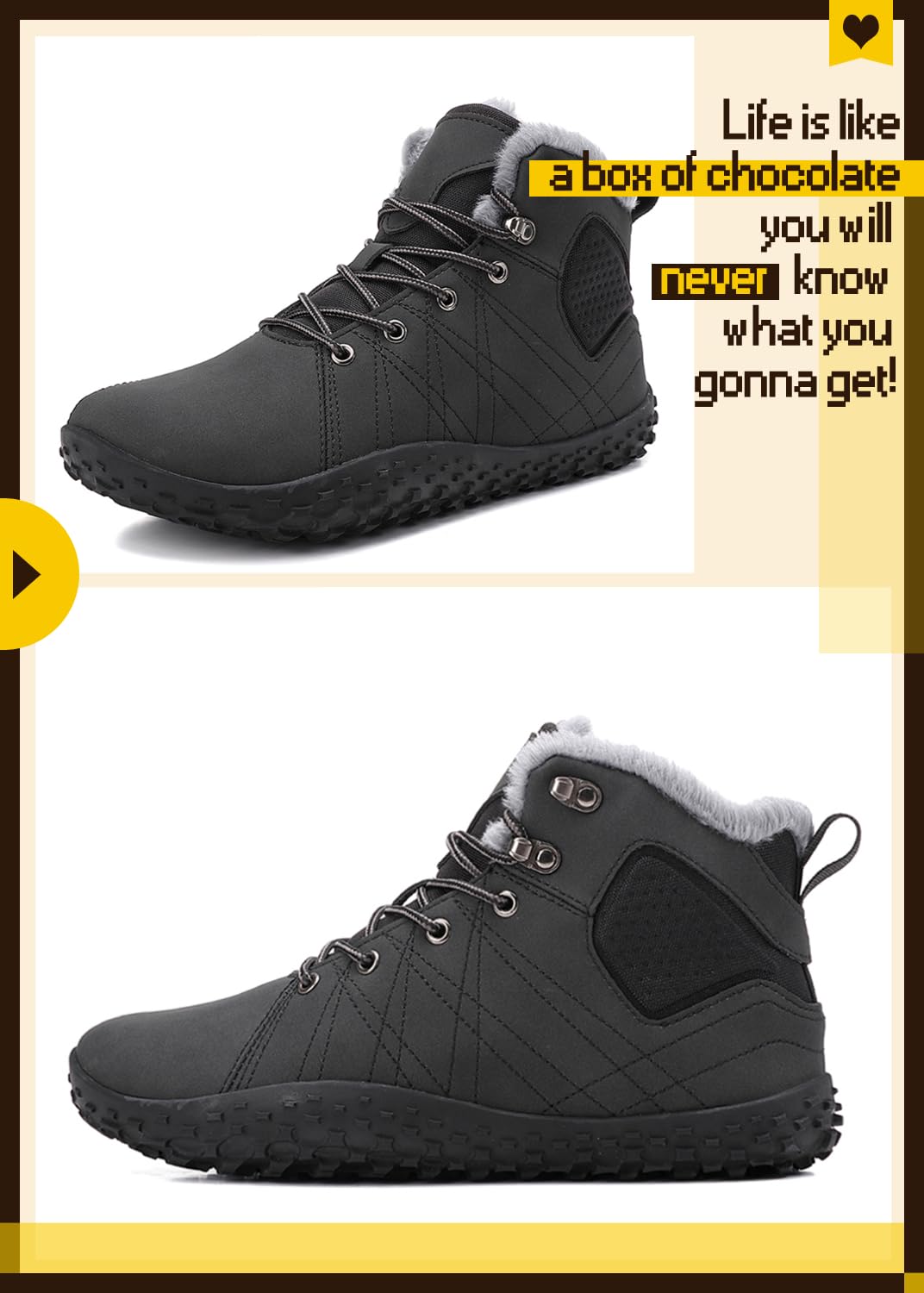 Męskie i damskie buty trekkingowe z ciepłą podszewką, buty zimowe, buty na boso, uniseks, szerokie palce, antypoślizgowe, buty outdoorowe, rozmiar 37-47
