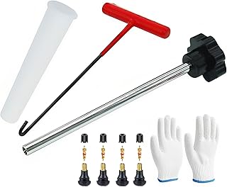 Quick Tire Valve Change Tool, Tire Valve Stem Core Quickly Replacement Tool Kit for Cars, Trucks, Motorcycles etc (7PCS)