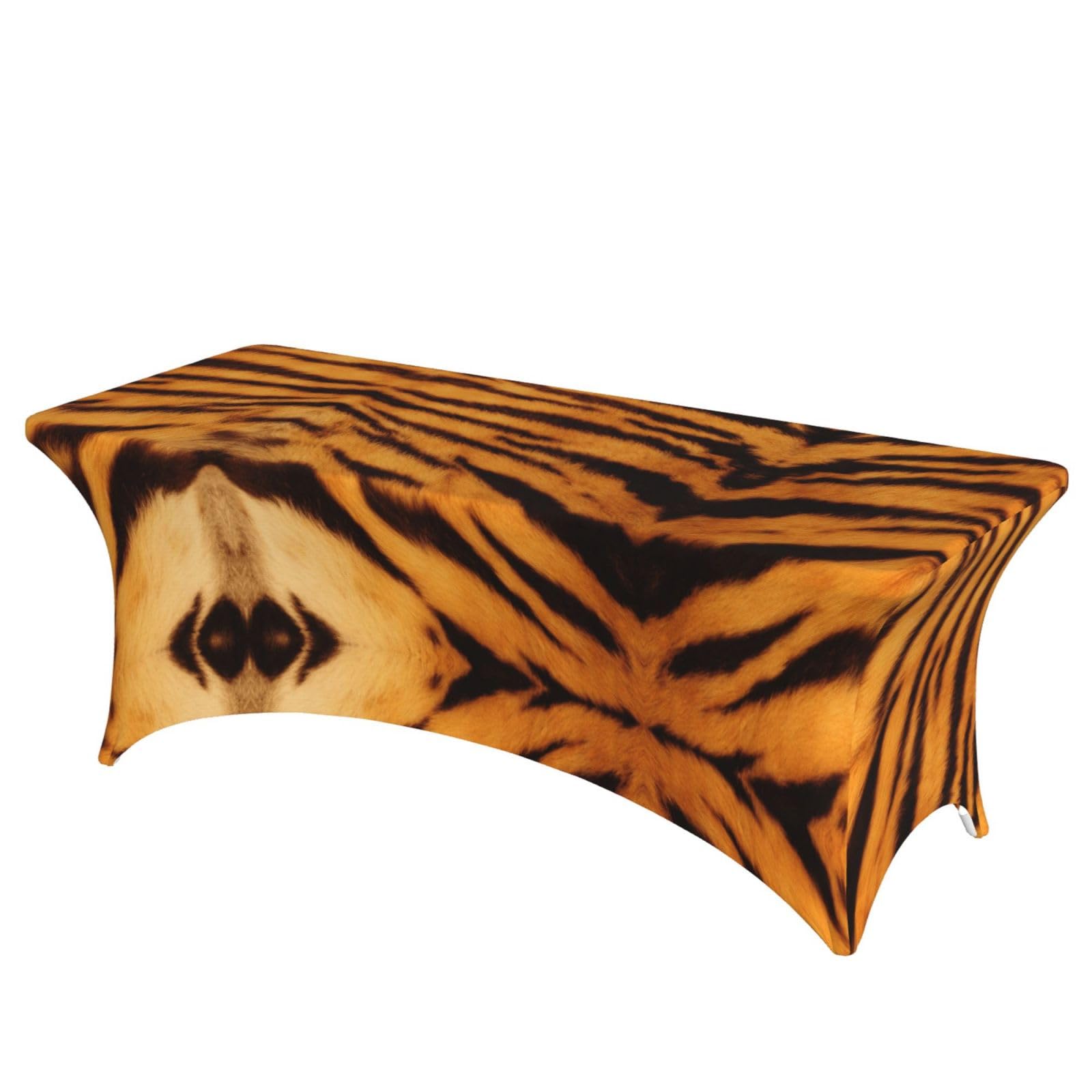 ERCgad Tiger Striped Pattern Print Rectangular Tablecloth Dining Banquet Party Events Home Celebration Table Cover