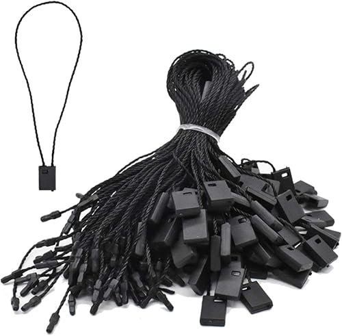 Sujetadores de etiqueta de cadena colgante de 7 pulgadas de nailon con cierre a presión Pin Loop Fastener Lazos de gancho 1000 piezas (negro)