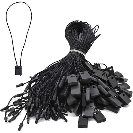 Renashed 1500Pcs 8 Inch Hang Tag String Nylon Snap Lock Pin Loop Fastener Hook Ties For Retail Store Clothes Tags, Price Tags, Luggage Label, Shoes Snap Lock, 15 Colors